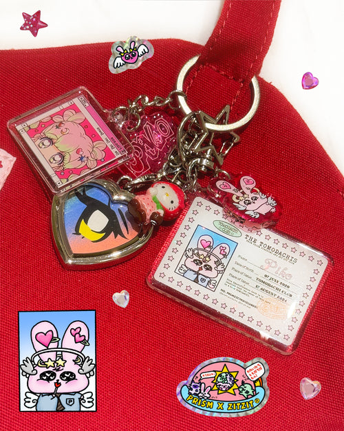 🩷 Prism x zitzitclub ID keychain: "Piko" 🩷