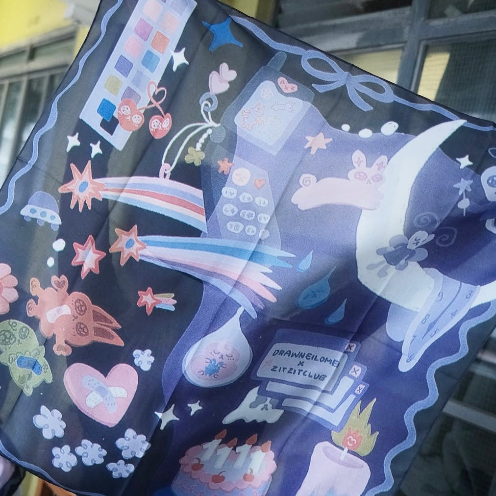 🌠drawneilomei x zitzitclub bandana/scarf🌠