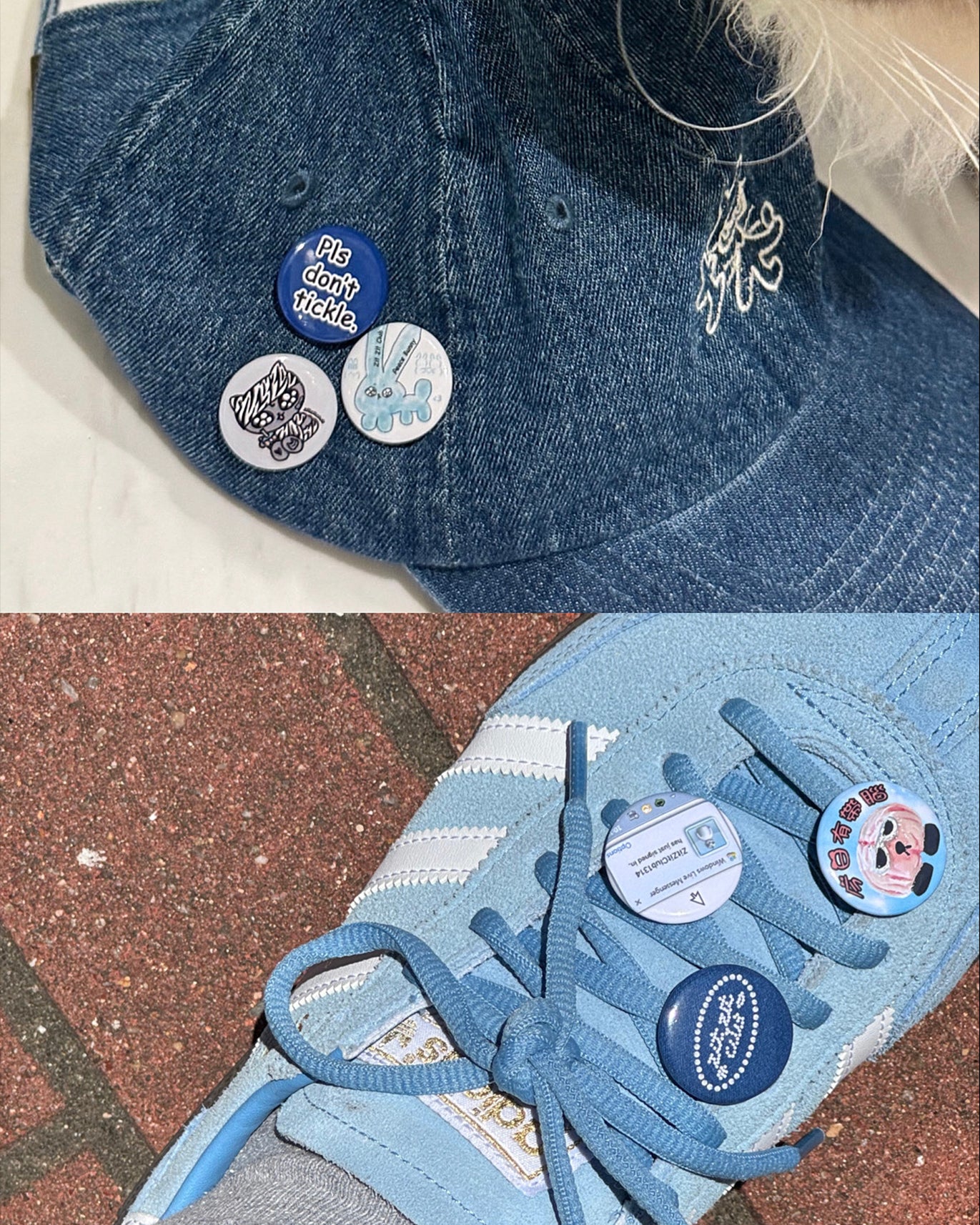 💊mini pill pin💊 (🔵blue🔵set of 6)