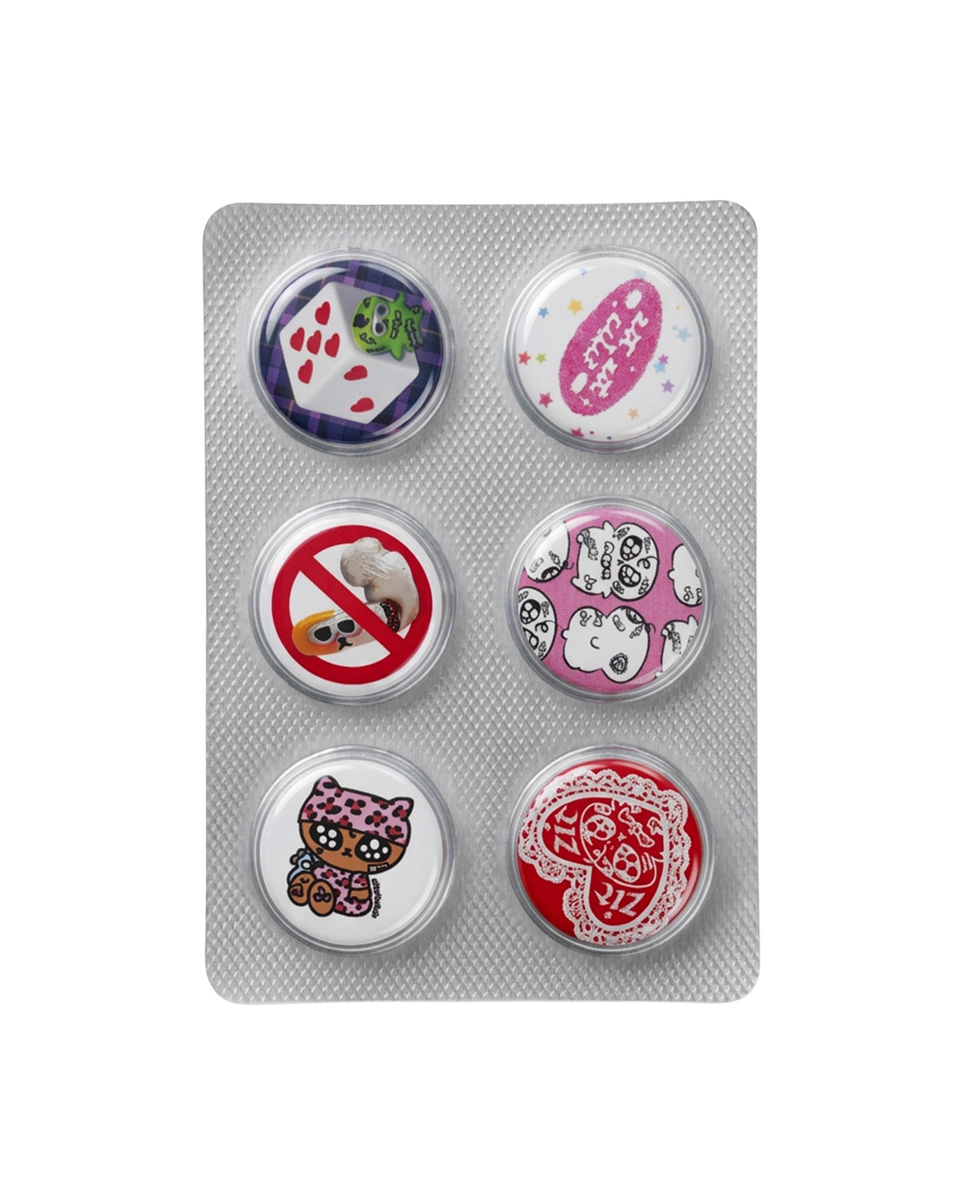 💊mini pill pin💊 (🩷pink🩷set of 6)