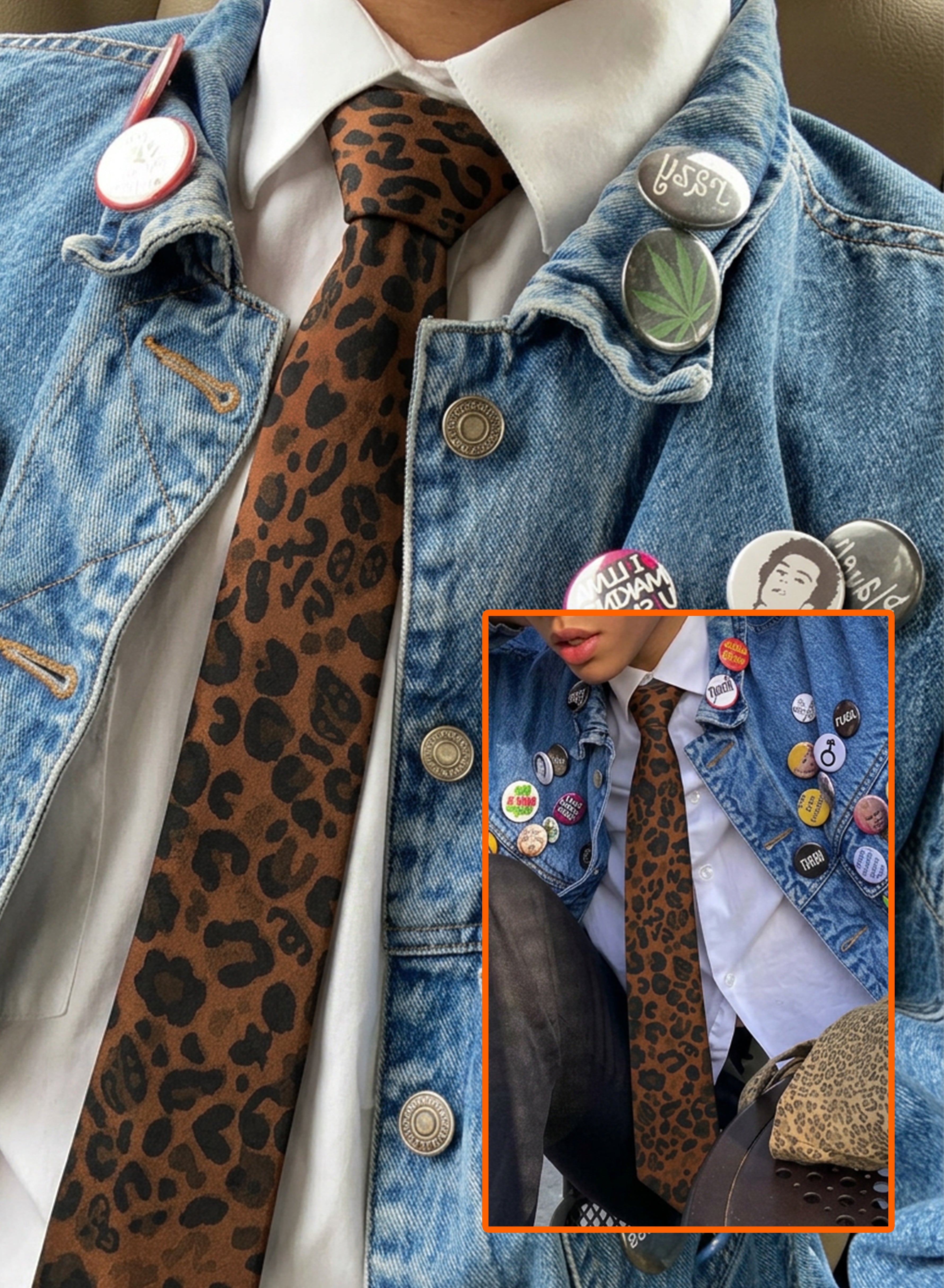 🤎⚜️zitzit leopard tie⚜️🤎
