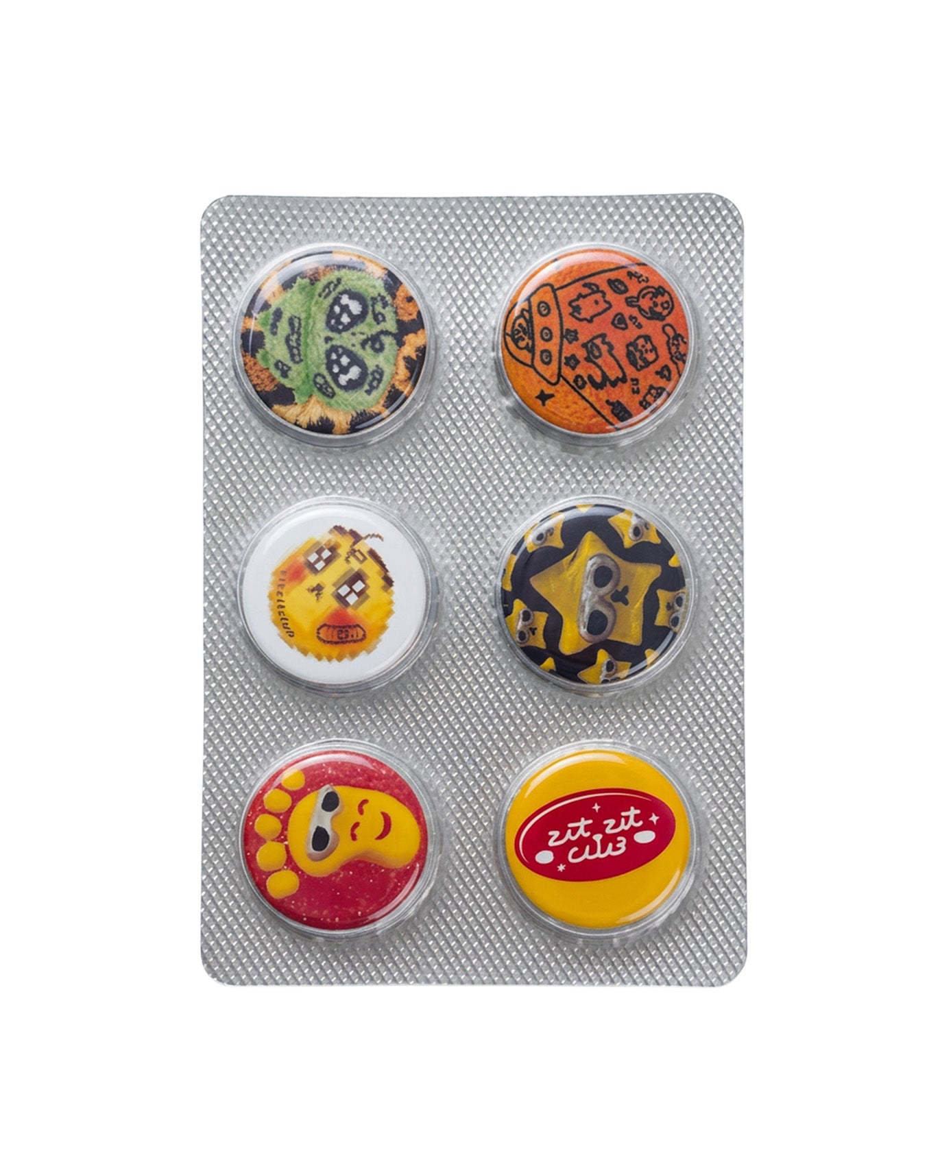 💊mini pill pin💊 (🏀yellow🏀set of 6)